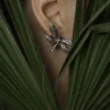 Asymmetric earrings with ear-cut «Dragon-Fly»